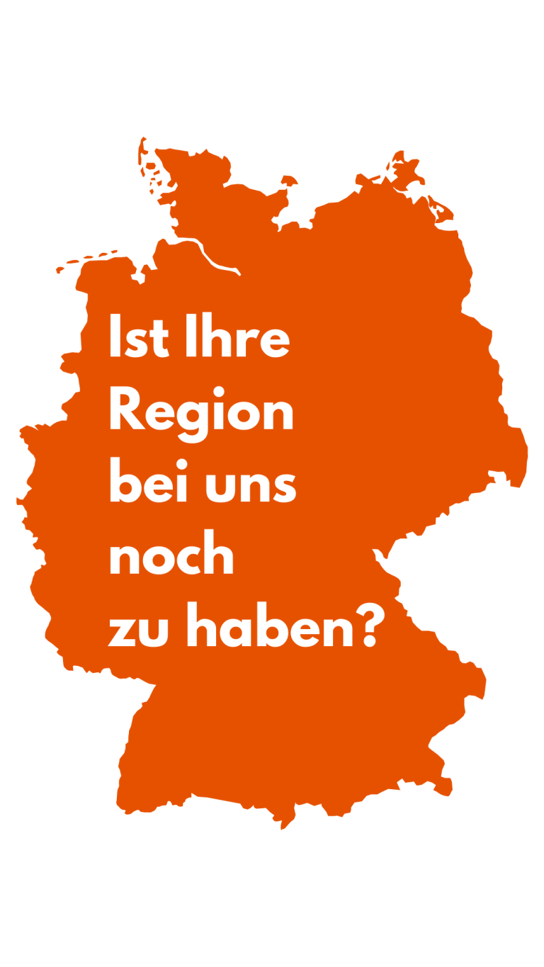 Beschriftete Deutschlandkarte für die Bestellung der Immobilien Leads.